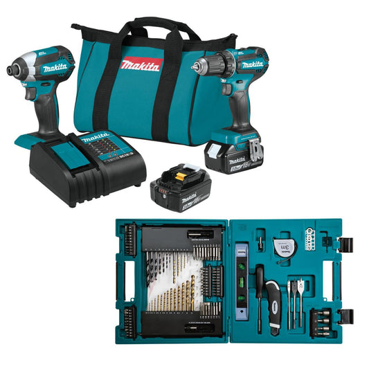 MAKITA 2 PC. COMBO KIT W/ 104 PC BIT & TOOL SET