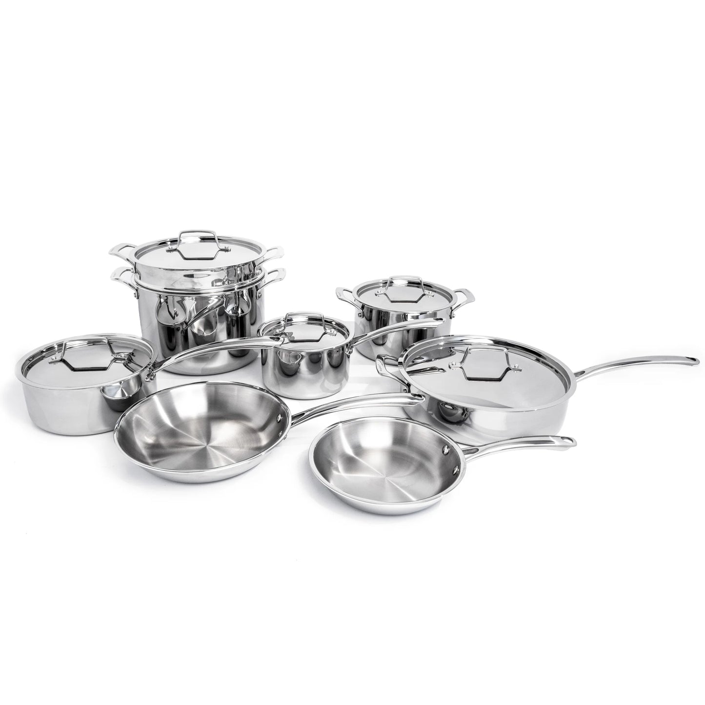 BERGHOFF 13PC STAINLESS STEEL COOKWARE SET